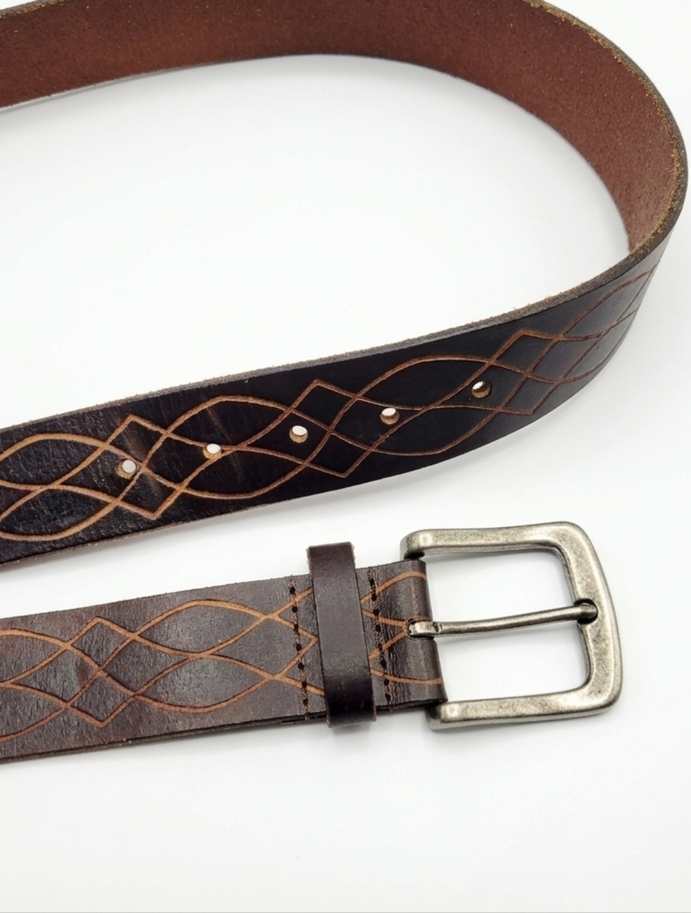 Levi's Brown Leather Belt Size 40 / 100 Genuine Leather Rugged Casual Jean Belt